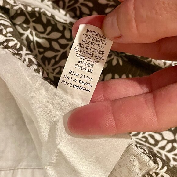 World Market Leaf Print Tab Top Curtain Panel 48x84 Window Drapery 3 Panels - Picture 8 of 8